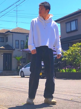 「one after another NICE CLAUP（ワンアフターアナザーナイスクラップ）のアイテム」を使った、オレンジさん（メンズ・169cm）の春コーディネート