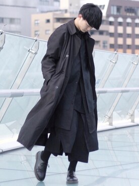 「Dr. Martens（ドクターマーチン）のDr.Martens (ドクターマーチン)/1461 3EYE GIBSON SHOES（その他シューズ）」を使った、ろきさん（メンズ・178cm）の冬コーディネート