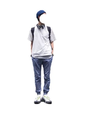 「s'yte（サイト）のアイテム（アクセサリー）」を使った、ともつまさん（メンズ・178cm）の夏コーディネート