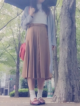 「Milly（ミリー）のアイテム（バッグ）」を使った、みおさん（レディース・151cm）の秋コーディネート