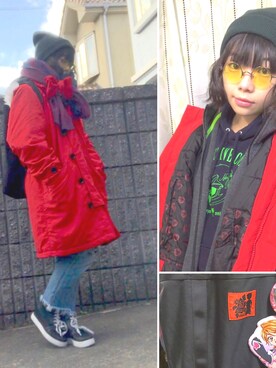 ダウンジャケット コートを使った アニメ の人気ファッションコーディネート Wear