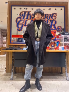 「HYSTERIC GLAMOUR（ヒステリックグラマー）のアイテム（ピーコート）」を使った、hyshmt07さん（メンズ・174cm）の秋コーディネート