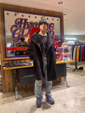 「ラフコーデ」｜「アイテム（ピーコート）」を使った、hyshmt07さん（メンズ・174cm）の秋コーディネート