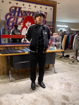 「パンクコーデ」｜「アイテム（ブルゾン）」を使った、hyshmt07さん（メンズ・174cm）の秋コーディネート