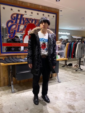 「パンクコーデ」｜「アイテム（その他アウター）」を使った、hyshmt07さん（メンズ・174cm）の秋コーディネート