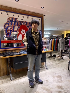 「パンクコーデ」｜「アイテム（その他アウター）」を使った、hyshmt07さん（メンズ・174cm）の秋コーディネート