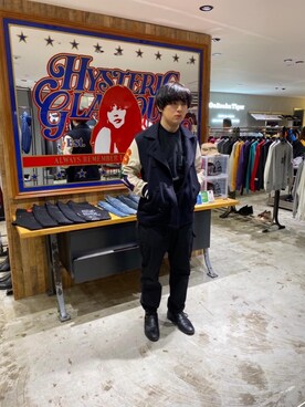 「パンクコーデ」｜「アイテム（その他アウター）」を使った、hyshmt07さん（メンズ・174cm）の秋コーディネート