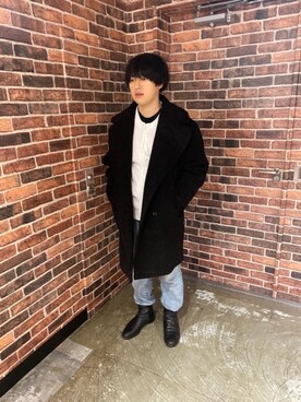 「HYSTERIC GLAMOUR（ヒステリックグラマー）のアイテム（ピーコート）」を使った、hyshmt07さん（メンズ・174cm）の秋コーディネート