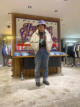 「レザーコーデ」｜「アイテム（ブルゾン）」を使った、hyshmt07さん（メンズ・174cm）の冬コーディネート