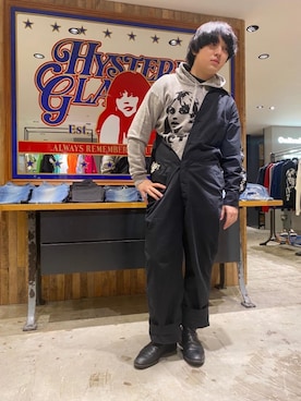 「セットアップ」｜「アイテム（つなぎ/オールインワン）」を使った、hyshmt07さん（メンズ・174cm）の冬コーディネート