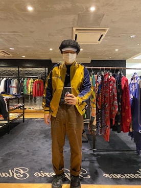 「アイテム（ブルゾン、ゴールド系）」を使った、hyshmt07さん（メンズ・174cm）の秋コーディネート