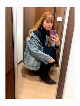 「Mila Owen」｜「アイテム（デニムジャケット）」を使った、tsutsumin212さん（レディース・161cm）の冬コーディネート