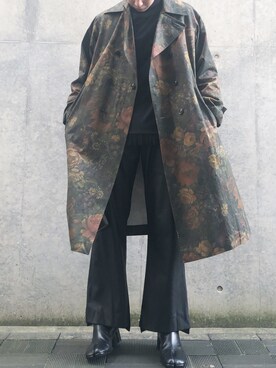 TOGA VIRILISのトレンチコートを使った人気ファッションコーディネート