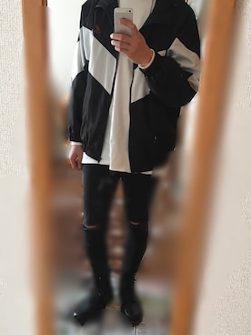 「アイテム（ブルゾン）」を使った、t.yさん（メンズ・184cm・30代）の春コーディネート