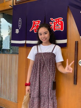 「VINTAGE（ヴィンテージ）のアイテム（洋裝、ピンク系）」を使った、specialhelenさん（レディース）の秋コーディネート