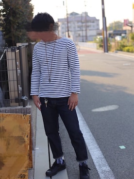 「SEVENDAYS=SUNDAY（セブンデイズサンデイ）のアイテム（レッグウェア）」を使った、ISSEYさん（メンズ・170cm）の秋コーディネート
