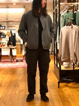 「URBAN RESEARCH（アーバンリサーチ）のアイテム（ノーカラージャケット）」を使った、oginoyさん（メンズ・176cm）の冬コーディネート