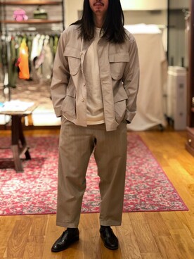 「URBAN RESEARCH（アーバンリサーチ）のアイテム（ミリタリージャケット）」を使った、oginoyさん（メンズ・176cm）の春コーディネート