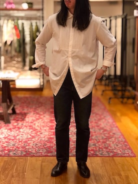 「SEEALL（シーオール）のアイテム（シャツ/ブラウス）」を使った、oginoyさん（メンズ・176cm）の夏コーディネート