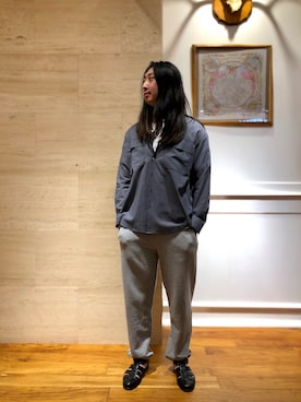 「URBAN RESEARCH（アーバンリサーチ）のアイテム（スウェットパンツ）」を使った、oginoyさん（メンズ・176cm）の夏コーディネート