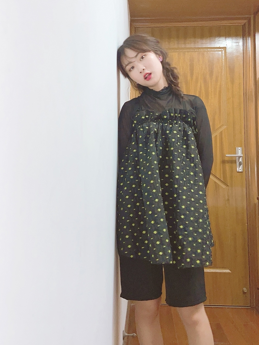 「夏」｜「marchenのmarchen（キャミソール、ブラック系）」を使った、momokooさん（レディース・155cm）の夏コーディネートの1枚目の写真