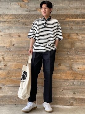 「green label relaxing（グリーンレーベルリラクシング）のアイテム（財布/小物）」を使った、ryoさん（メンズ・179cm）の春コーディネート