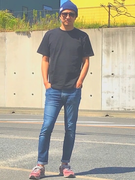 「BASQUEのアイテム」を使った、micchii さん（メンズ・180cm）の夏コーディネート