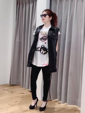 「パンクコーデ」｜「アイテム（財布/小物）」を使った、tanaka0831さん（レディース・157cm）の春コーディネート