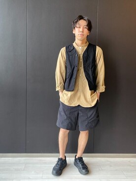 「IKE BEHAR（アイクベーハー）のアイテム」を使った、一谷さん（メンズ・174cm）の夏コーディネート