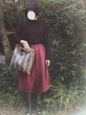 「passage mignon/flaneur（パサージュミニョンフラヌール）のアイテム（帽子）」を使った、hanaco ‪✾‬さん（レディース・156cm）の春コーディネート