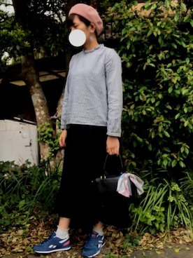 「アイテム（ピアス（両耳用））」を使った、hanaco ‪✾‬さん（レディース・156cm・20代）の春コーディネート