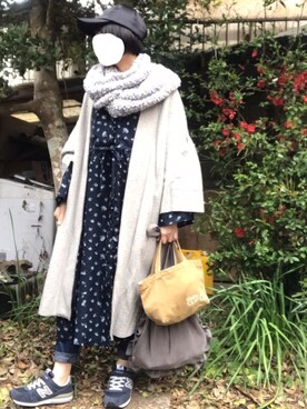 「passage mignon/flaneur（パサージュミニョンフラヌール）のアイテム（帽子）」を使った、hanaco ‪✾‬さん（レディース・156cm）の春コーディネート