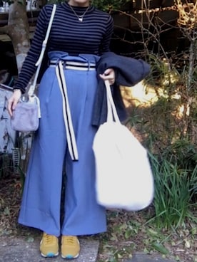 「passage mignon/flaneur（パサージュミニョンフラヌール）のアイテム（アクセサリー）」を使った、hanaco ‪✾‬さん（レディース・156cm）の冬コーディネート