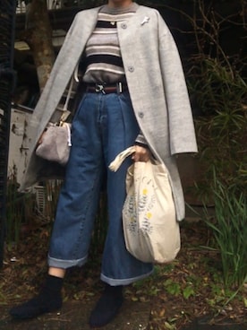 「passage mignon/flaneur（パサージュミニョンフラヌール）のアイテム（アクセサリー）」を使った、hanaco ‪✾‬さん（レディース・156cm）の冬コーディネート