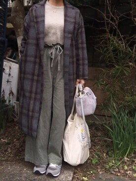 「passage mignon/flaneur（パサージュミニョンフラヌール）のアイテム（アクセサリー）」を使った、hanaco ‪✾‬さん（レディース・156cm）の冬コーディネート