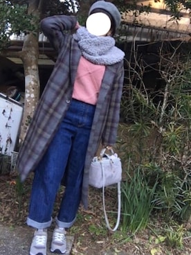 「passage mignon/flaneur（パサージュミニョンフラヌール）のアイテム（ハンチング/ベレー帽）」を使った、hanaco ‪✾‬さん（レディース・156cm）の冬コーディネート