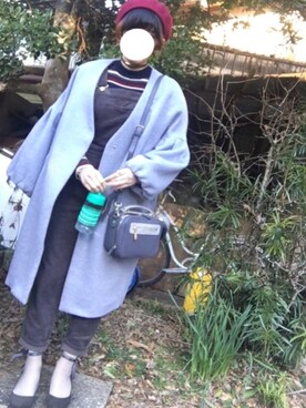「passage mignon/flaneur（パサージュミニョンフラヌール）のアイテム（ハンチング/ベレー帽）」を使った、hanaco ‪✾‬さん（レディース・156cm）の冬コーディネート