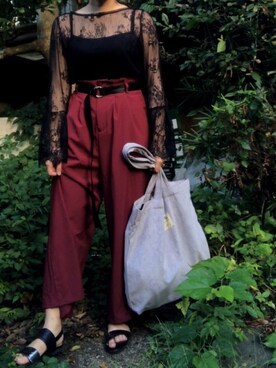 「passage mignon/flaneur（パサージュミニョンフラヌール）のアイテム（サンダル）」を使った、hanaco ‪✾‬さん（レディース・156cm）の夏コーディネート