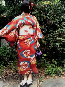 hanaco ‪✾‬さんの（kimono | キモノ）を使ったコーディネート