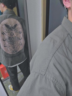 「M.Y.O.B（エム.ワイ.オー.ビー）のアイテム（トップス）」を使った、くろださん（メンズ・182cm）の春コーディネート