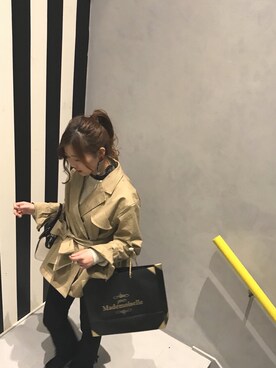 「cepo.」｜「アイテム（トレンチコート）」を使った、ﾙ ｲ さん（レディース・152cm）の冬コーディネート