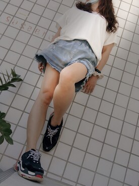 「BALENCIAGA（バレンシアガ）のアイテム（その他シューズ）」を使った、MONETさん（メンズ・183cm）の夏コーディネート