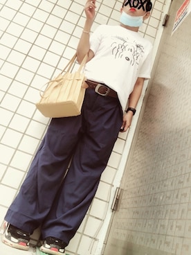 「日常」｜「アイテム（チノパンツ）」を使った、MONETさん（レディース・161cm）の夏コーディネート
