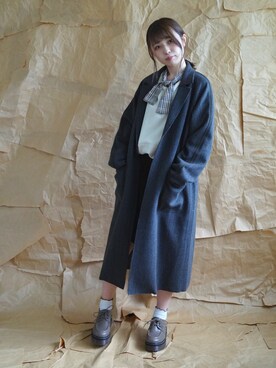 「179/WG（イチナナキュウダブルジー）のアイテム（その他アウター）」を使った、megumiさん（レディース・158cm）の秋コーディネート