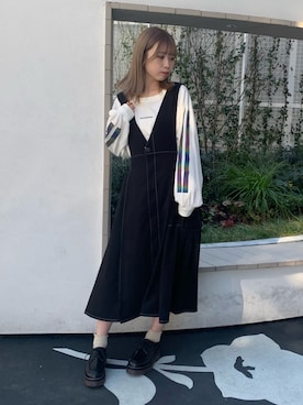 「179/WG（イチナナキュウダブルジー）のアイテム（ワンピース/ドレス）」を使った、megumiさん（レディース・158cm）の春コーディネート