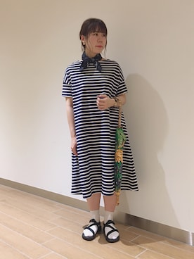 「アイテム（長傘）」を使った、ナカヤさん（レディース・160cm）の夏コーディネート