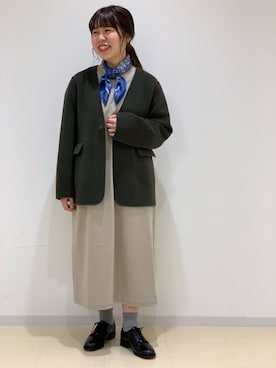 「THE SHINZONE（ザ　シンゾーン）のアイテム（ジャケット/アウター）」を使った、ナカヤさん（レディース・160cm）の冬コーディネート