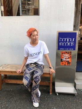 「IDEA BOOKS（アイディアブックス）のアイテム」を使った、ikeguchisuginoさん（レディース・161cm）の夏コーディネート