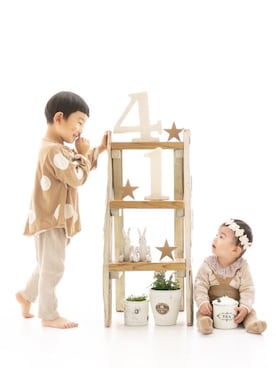 「アイテム（ロンパース、グリーン系）」を使った、taira☺︎anjiさん（キッズ・70cm）の冬コーディネート