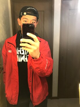 「Right-on（ライトオン）のアイテム（ナイロンジャケット）」を使った、BABYさん（メンズ・178cm）の冬コーディネート